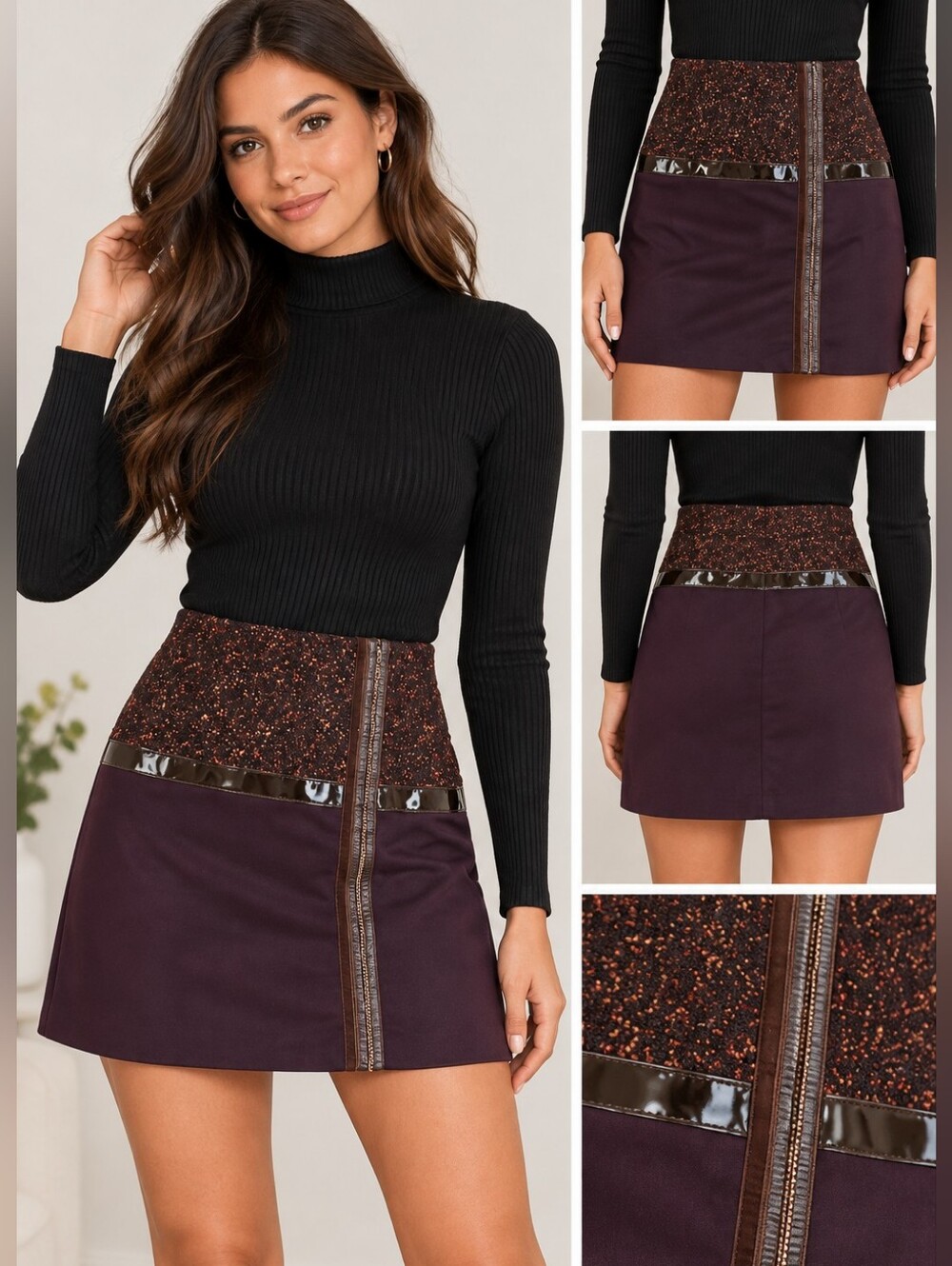 Worth New York Wool Mini Pencil Skirt